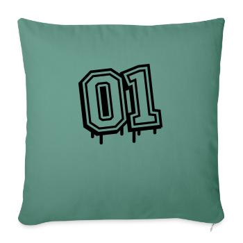01 One Number - Sofa pillowcase 17,3'' x 17,3'' (45 x 45 cm) - cypress green - Front