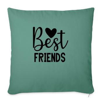 Best Friends - Sofa pillowcase 17,3'' x 17,3'' (45 x 45 cm) - cypress green - Front