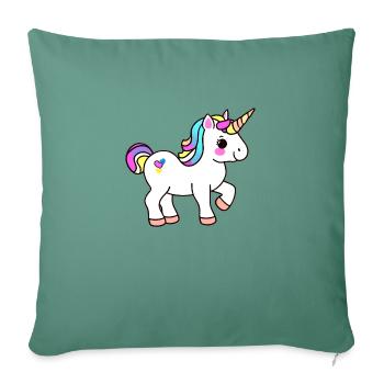Unicorn Girl Unicorn Mythical Beast Unicorns - Sofa pillowcase 17,3'' x 17,3'' (45 x 45 cm) - cypress green - Front