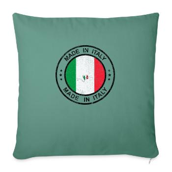 Made in Italie - Housse de coussin décorative 45 x 45 cm - vert sapin - Devant
