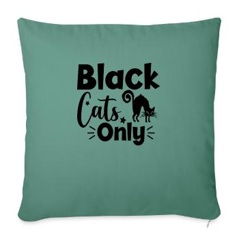 Black Cats Only - Sofa pillowcase 17,3'' x 17,3'' (45 x 45 cm) - cypress green - Front