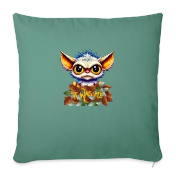 It was me, a sweet and slightly sour gremlin - Sofa pillowcase 17,3'' x 17,3'' (45 x 45 cm) - cypress green - Front