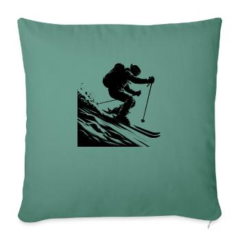 Poudrage - Housse de coussin décorative 45 x 45 cm - vert sapin - Devant