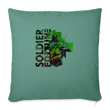 Soldier Fortune Military Army War Cool Navy Combat - Sofa pillowcase 17,3'' x 17,3'' (45 x 45 cm) - cypress green - Front