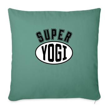 Super Yogi / Yoga - Sofa pillowcase 17,3'' x 17,3'' (45 x 45 cm) - cypress green - Front