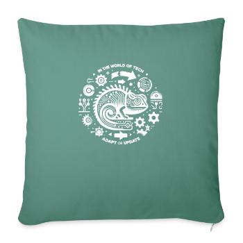 In The World of Tech Adapt or Update - Sofa pillowcase 17,3'' x 17,3'' (45 x 45 cm) - cypress green - Front
