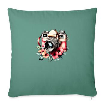Camera Photographer Funny Photographers Photograph - Sofa pillowcase 17,3'' x 17,3'' (45 x 45 cm) - cypress green - Front