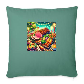 Weihnachtliche Leckereien - Weihnachtsgeschenkidee - Sofakissenbezug 45 x 45 cm - Tanngrün - Vorne