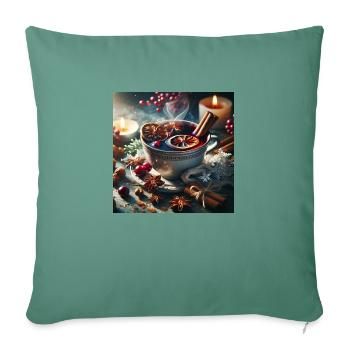 Weihnachtliche Leckereien - Weihnachtsgeschenkidee - Sofakissenbezug 45 x 45 cm - Tanngrün - Vorne