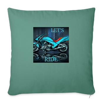Let's Ride - Sofa pillowcase 17,3'' x 17,3'' (45 x 45 cm) - cypress green - Front