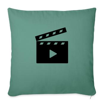 Cinéma - Housse de coussin décorative 45 x 45 cm - vert sapin - Devant