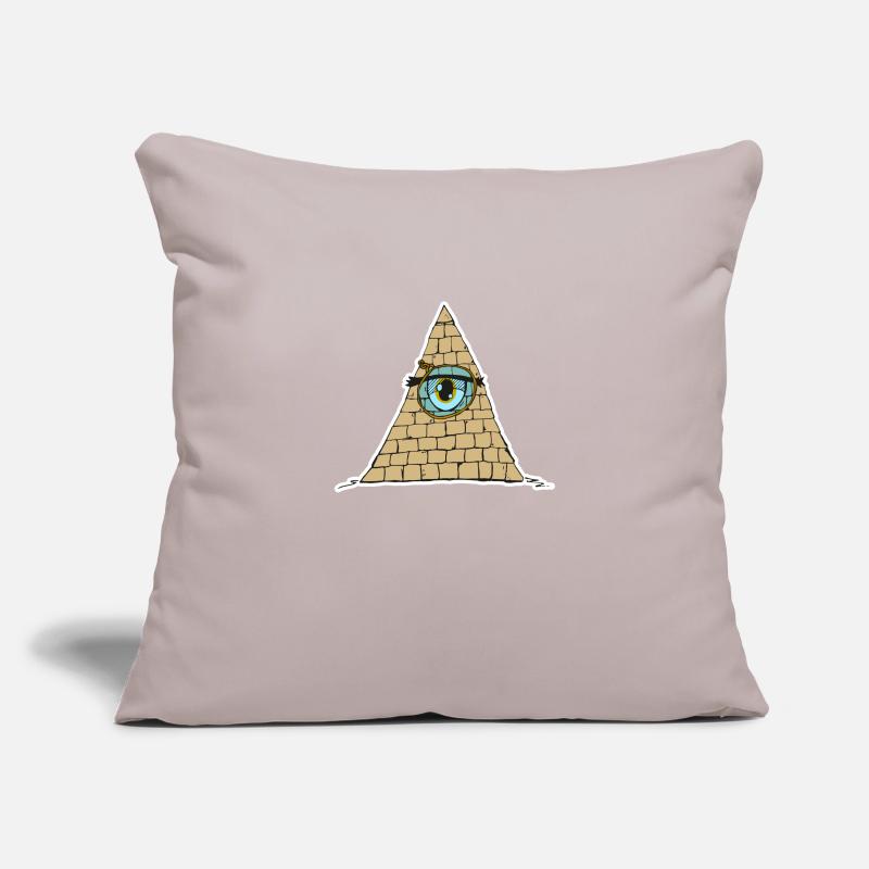 Oeil pyramidal avec Monokle - Style de dessin animé Housse de coussin décorative 45 x 45 cm