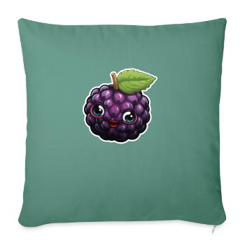 mûre douce - Housse de coussin décorative 45 x 45 cm - vert sapin - Devant