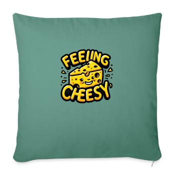 Feeling Cheesy - Sofa pillowcase 17,3'' x 17,3'' (45 x 45 cm) - cypress green - Front