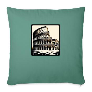 Colosseum in Rome - Sofa pillowcase 17,3'' x 17,3'' (45 x 45 cm) - cypress green - Front