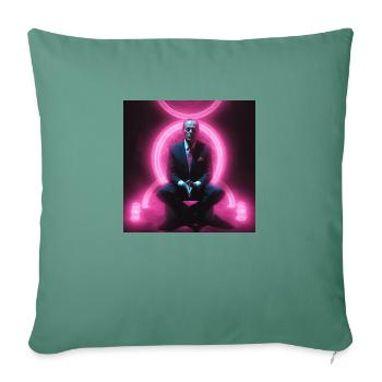 Italian politician vaporwave - Sofa pillowcase 17,3'' x 17,3'' (45 x 45 cm) - cypress green - Front