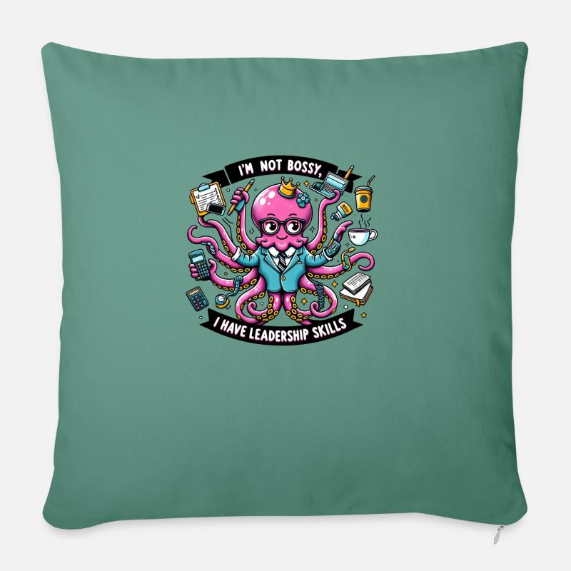Je ne suis pas autoritaire - Housse de coussin décorative 45 x 45 cm - vert sapin