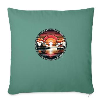 Viking Village - Housse de coussin décorative 45 x 45 cm - vert sapin - Devant