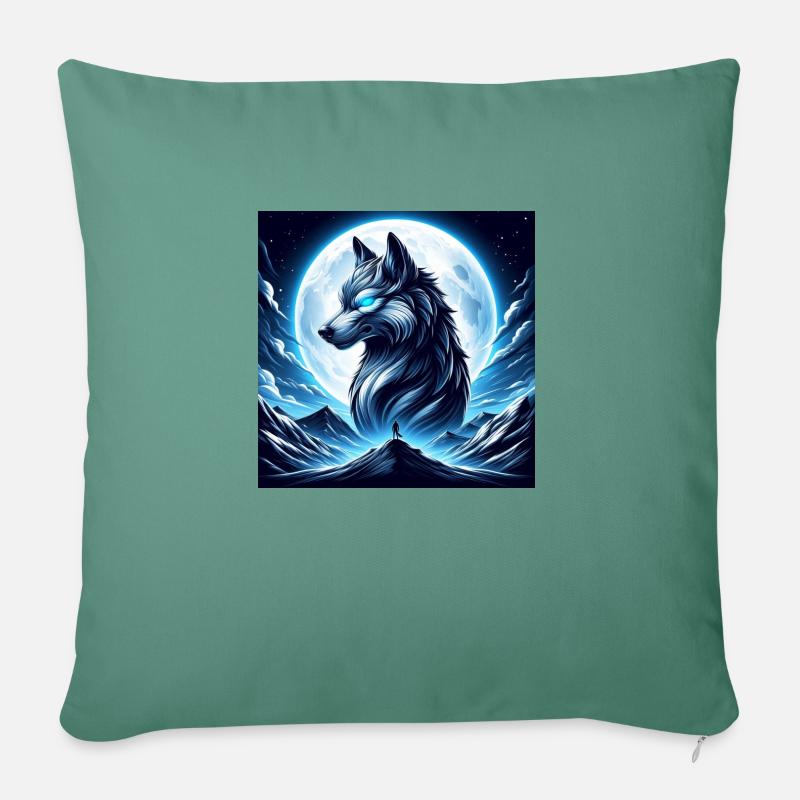 Wolf - Sofakissenbezug 45 x 45 cm - Tanngrün