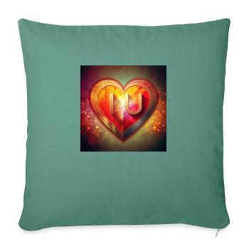 Ich liebe dich - Sofakissenbezug 45 x 45 cm - Tanngrün - Vorne
