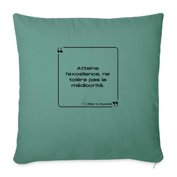 Achieve excellence - Sofa pillowcase 17,3'' x 17,3'' (45 x 45 cm) - cypress green - Front