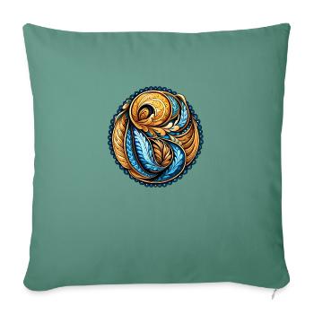 Paisley Pattern Mandala - Sofa pillowcase 17,3'' x 17,3'' (45 x 45 cm) - cypress green - Front