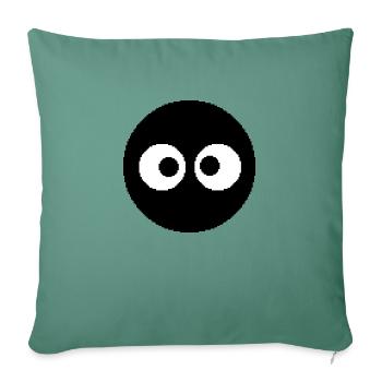Hole Eyes Fun Toddler Black White Retro Pixel - Sofa pillowcase 17,3'' x 17,3'' (45 x 45 cm) - cypress green - Front