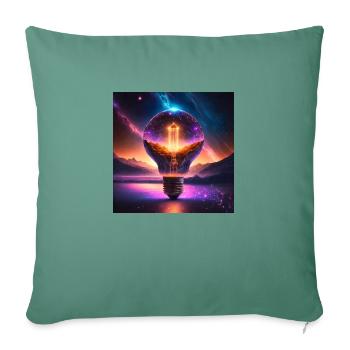 Firefly Thought Incandescent 60828 - Sofa pillowcase 17,3'' x 17,3'' (45 x 45 cm) - cypress green - Front