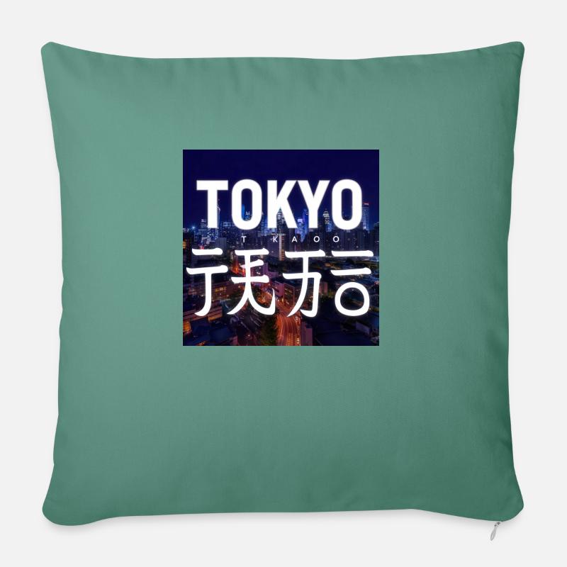 Tokyo - Sofakissenbezug 45 x 45 cm - Tanngrün