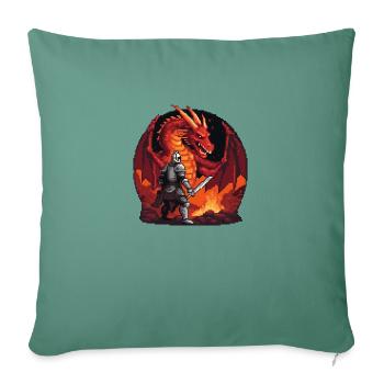 Dragon's Lair Showdown - Sofa pillowcase 17,3'' x 17,3'' (45 x 45 cm) - cypress green - Front