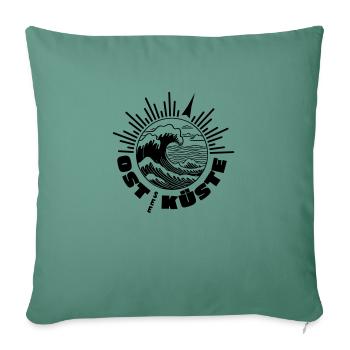 Baltic Sea Coast surf - Sofa pillowcase 17,3'' x 17,3'' (45 x 45 cm) - cypress green - Front