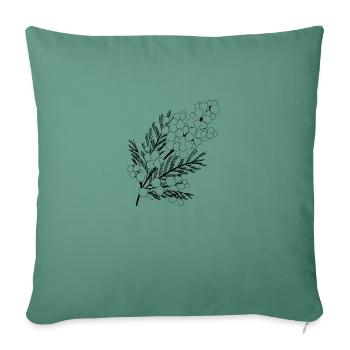 Mimosa - Sofa pillowcase 17,3'' x 17,3'' (45 x 45 cm) - cypress green - Front