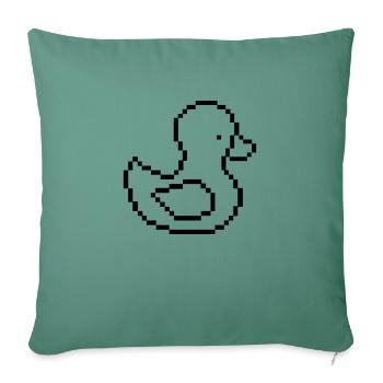 Pixel Duck - Sofa pillowcase 17,3'' x 17,3'' (45 x 45 cm) - cypress green - Front