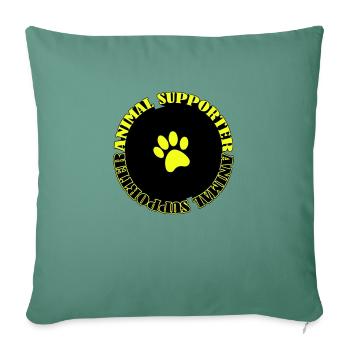 Animal Supporter - Sofa pillowcase 17,3'' x 17,3'' (45 x 45 cm) - cypress green - Front