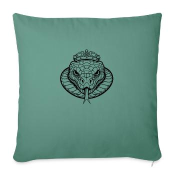 Monarch of the Silent Serpent - Sofa pillowcase 17,3'' x 17,3'' (45 x 45 cm) - cypress green - Front