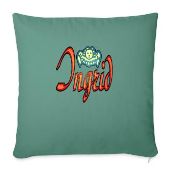 ingrid2 - Housse de coussin décorative 45 x 45 cm - vert sapin - Devant