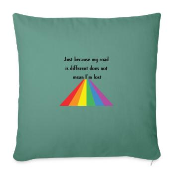 T-shirt fierté super cool - Housse de coussin décorative 45 x 45 cm - vert sapin - Devant