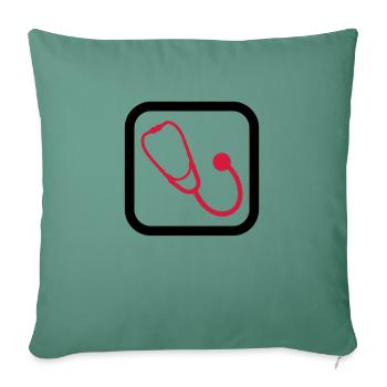 Doctor Stethoscope Outfit Medical Expertise - Sofa pillowcase 17,3'' x 17,3'' (45 x 45 cm) - cypress green - Front
