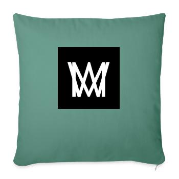 Mon logo - Housse de coussin décorative 45 x 45 cm - vert sapin - Devant