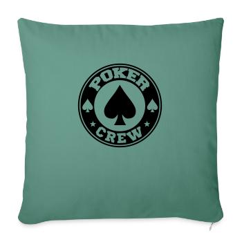 Équipe de poker - Housse de coussin décorative 45 x 45 cm - vert sapin - Devant
