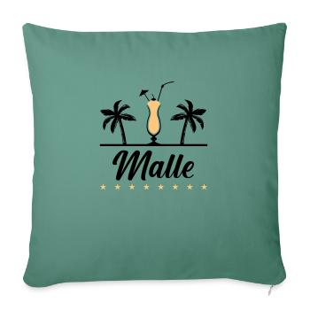 Malle - Housse de coussin décorative 45 x 45 cm - vert sapin - Devant