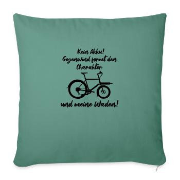 No battery headwind shapes the character and calves - Sofa pillowcase 17,3'' x 17,3'' (45 x 45 cm) - cypress green - Front