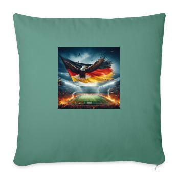 German eagle in the football stadium - Sofa pillowcase 17,3'' x 17,3'' (45 x 45 cm) - cypress green - Front