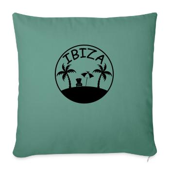 Island Palm Trees Ibiza - Sofa pillowcase 17,3'' x 17,3'' (45 x 45 cm) - cypress green - Front