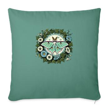 Luna Moth - Sofa pillowcase 17,3'' x 17,3'' (45 x 45 cm) - cypress green - Front