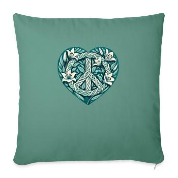 Peace Sign - Sofa pillowcase 17,3'' x 17,3'' (45 x 45 cm) - cypress green - Front