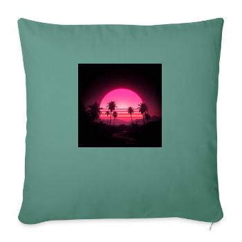 A dreamlike surreal image with high contrast an - Housse de coussin décorative 45 x 45 cm - vert sapin - Devant