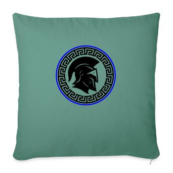 Spartan Helmet Icon - Sofa pillowcase 17,3'' x 17,3'' (45 x 45 cm) - cypress green - Front