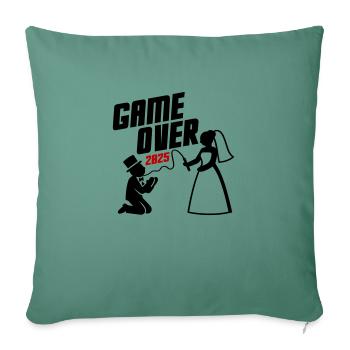 Game Over 2025 Married Couple Wedding - Sofa pillowcase 17,3'' x 17,3'' (45 x 45 cm) - cypress green - Front