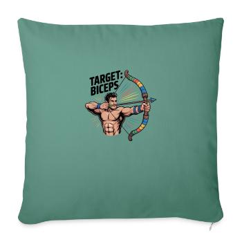 Target Biceps Training - Sofa pillowcase 17,3'' x 17,3'' (45 x 45 cm) - cypress green - Front